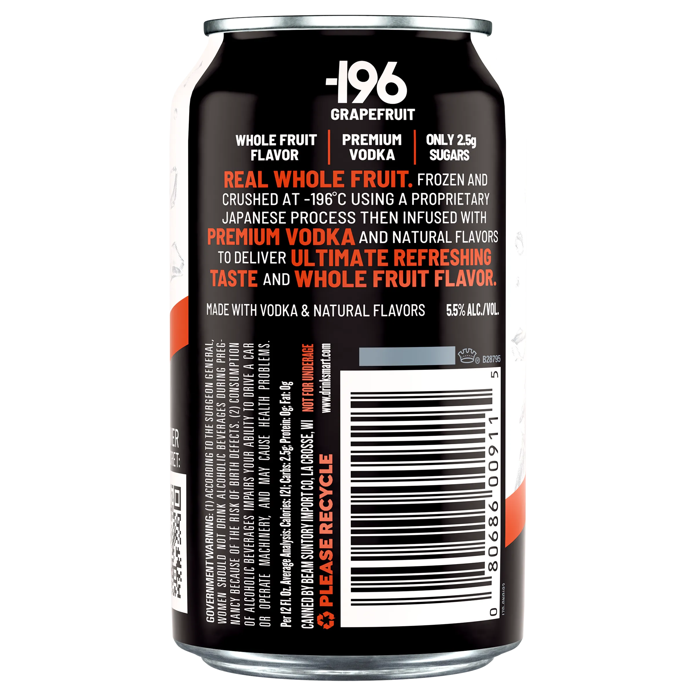 Vodka Seltzer Grapefruit Can back image