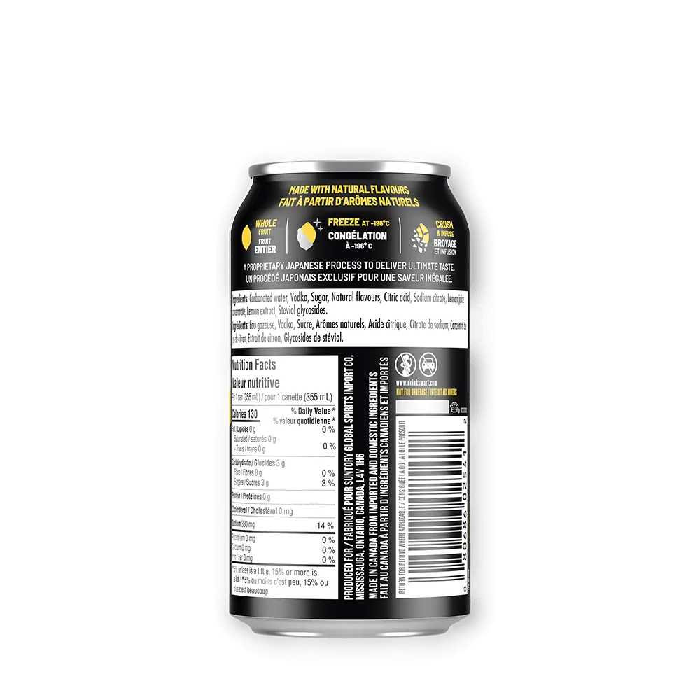 Vodka Soda Lemon Can 355ml Ice Splash Lemon Slice 196