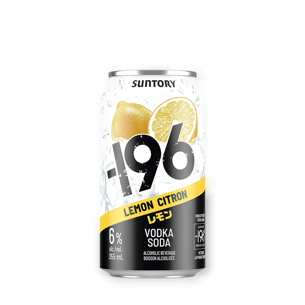 Vodka Soda Lemon Can 355ml Ice Splash Lemon Slice 196