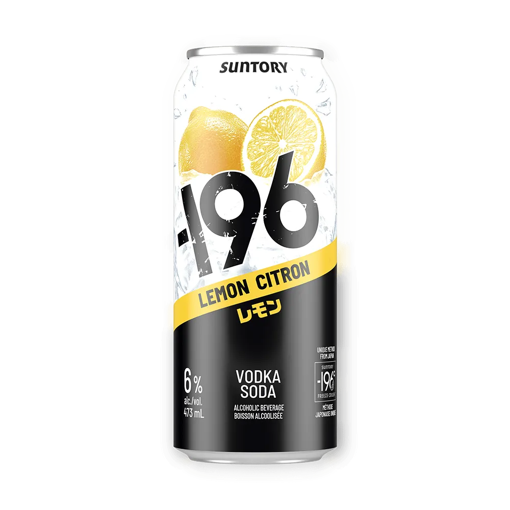 Vodka Soda Lemon Tall Can 473ml Ice Splash Lemon Slice 196