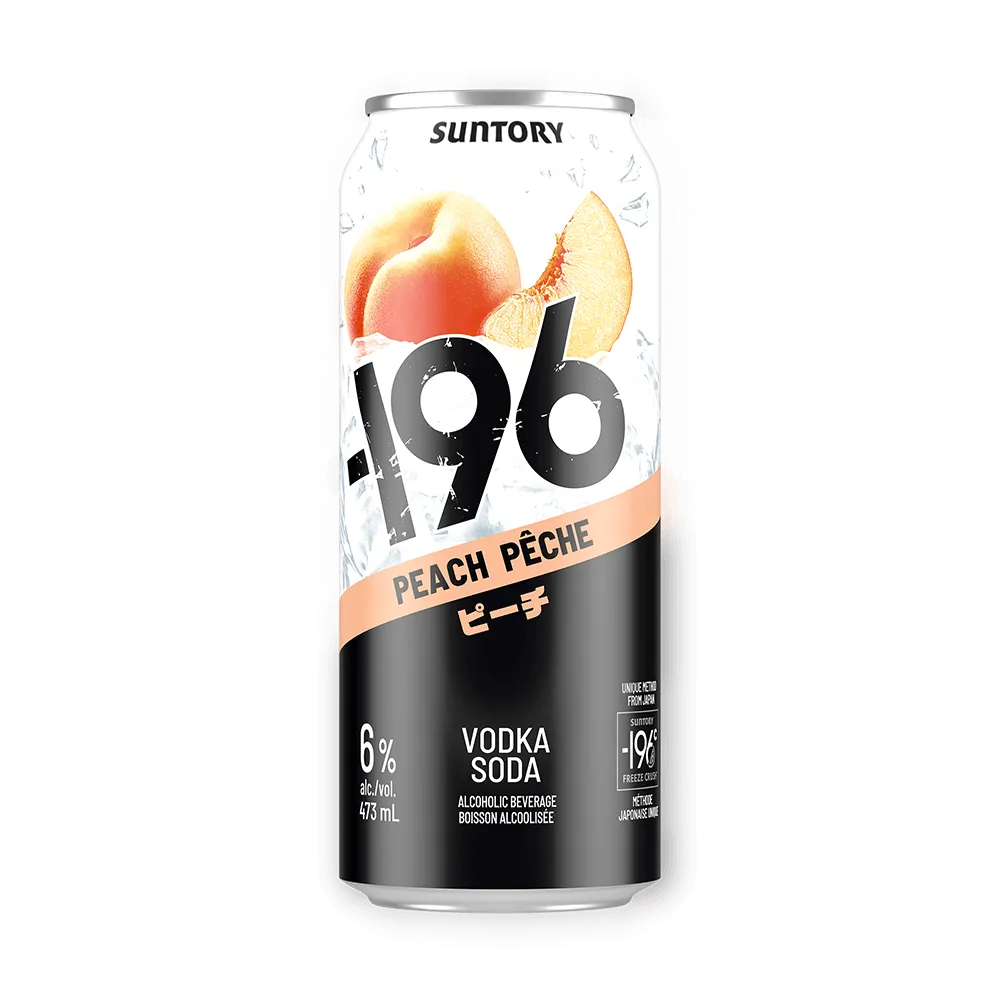 Vodka Soda Peach Tall Can 473ml Ice Splash Peach Slice 196