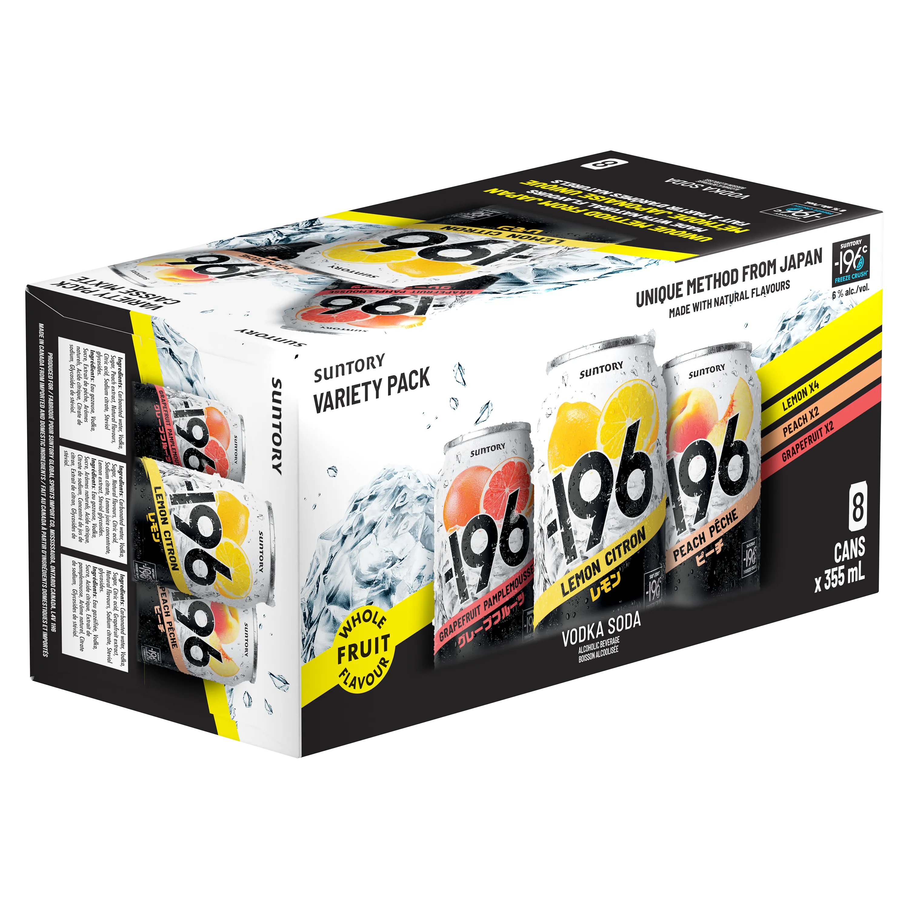 Caisse assortie de soda à la vodka -196