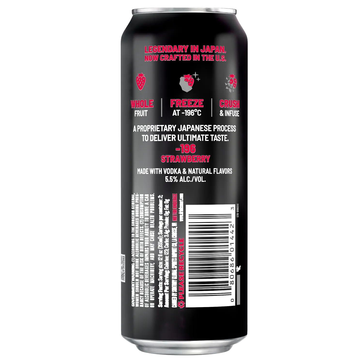 -196 Vodka Seltzer Strawberry back shot